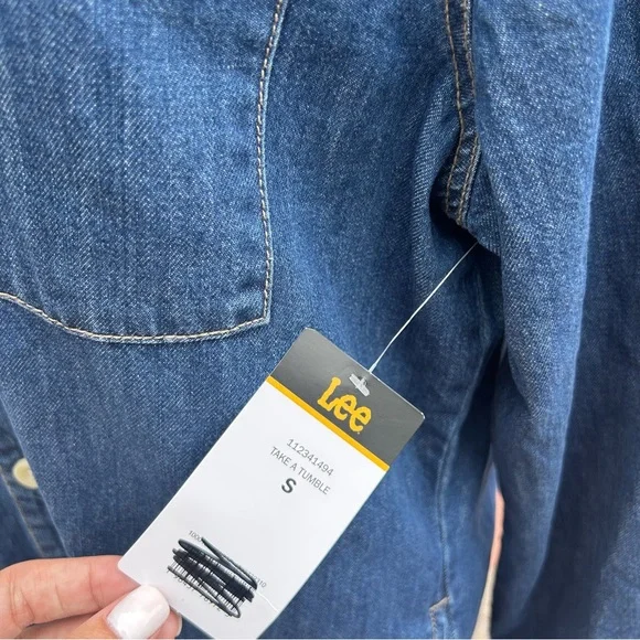 LEE Take‎ a Tumble Denim Shirt Dress NWT | Size S (Oversized Fit) - Picture 11 of 11